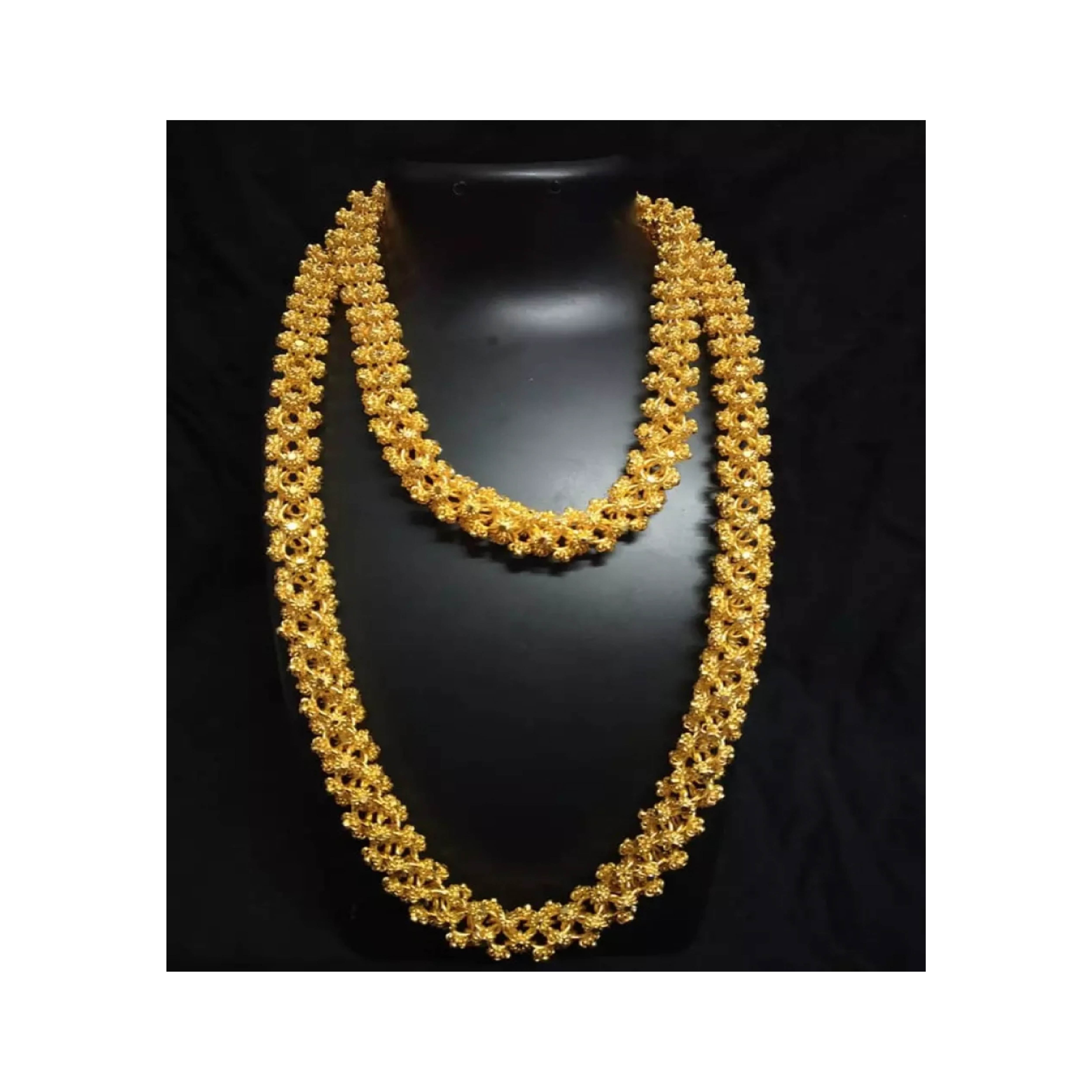Gold Plated Long Saree Chain